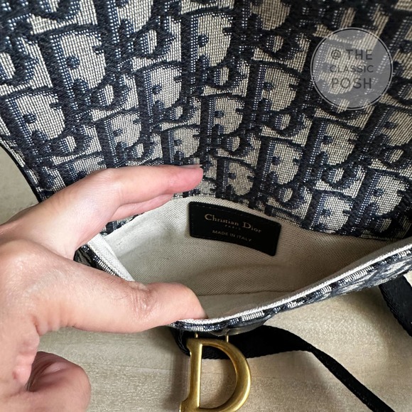 ❌SOLD❌Christian Dior Saddle Crossbody Beige Oblique Jacquard Belt Bag Pouch - Picture 9 of 10